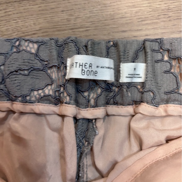 NWT ANTHROPOLOGIE Feather Bone Wide Leg Lace Pants M - Picture 10 of 14